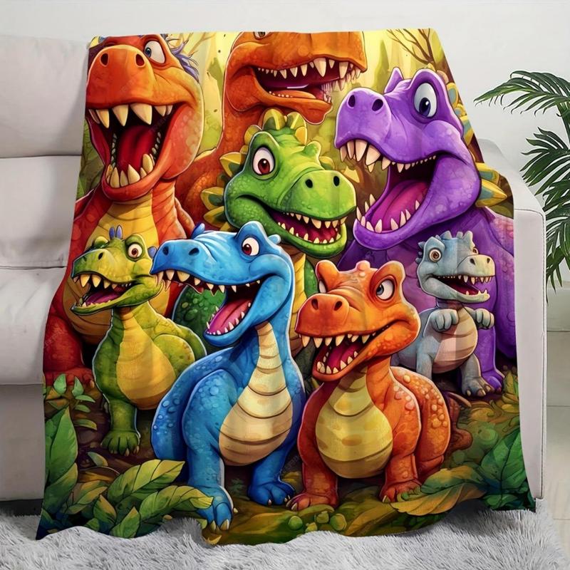 Cartoon Dinosaur Soft Premium Blanket