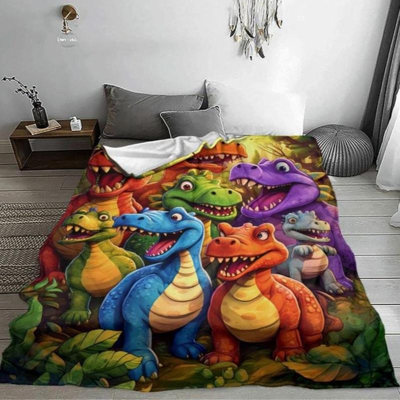 Cartoon Dinosaur Soft Premium Blanket