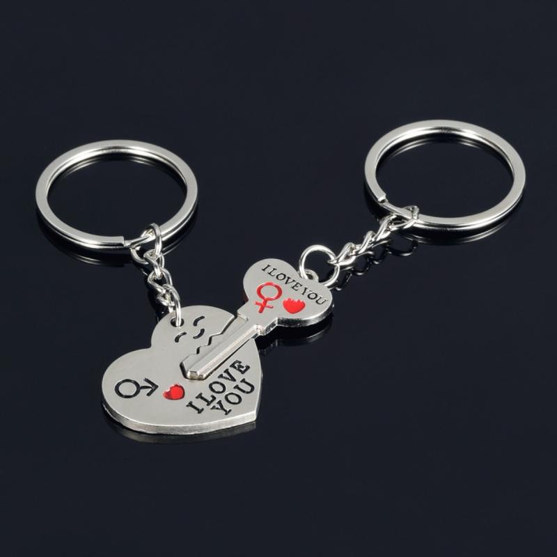 Love Heart Key Keychain