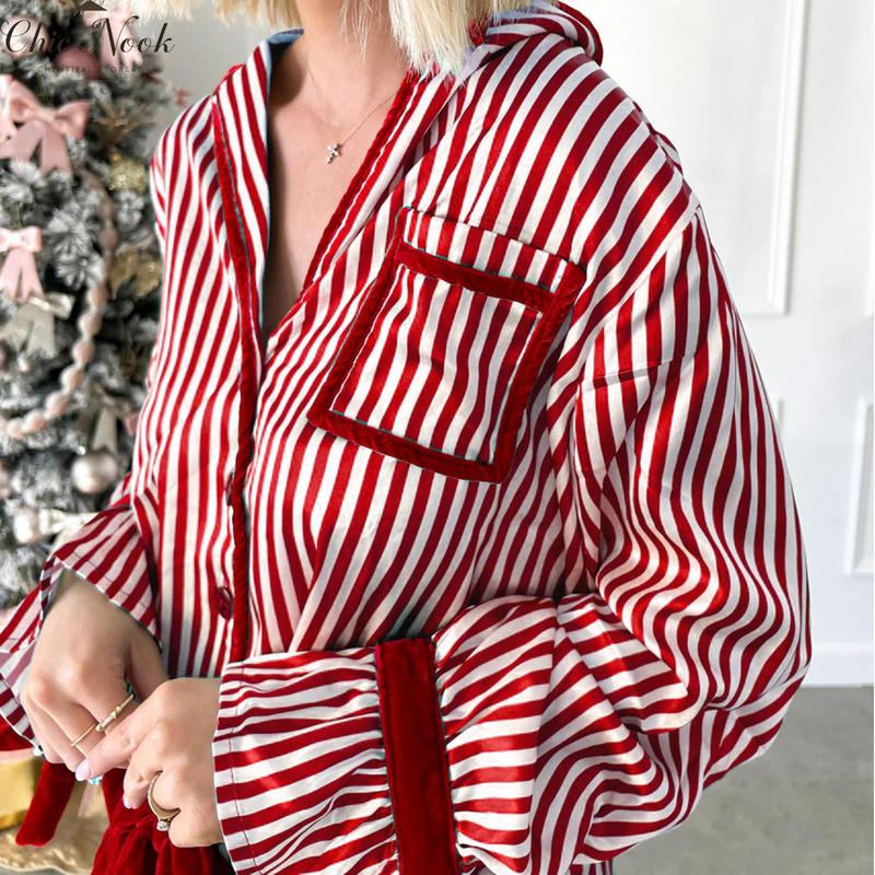 Women's Candy Cane Cozy Set